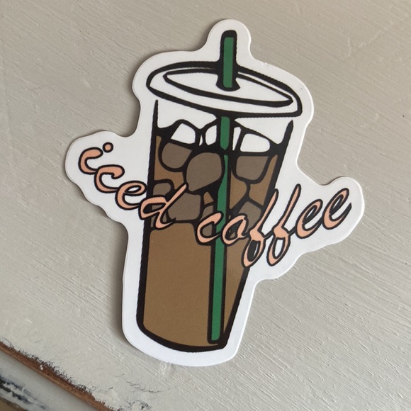 Vinyl stickers.  New.  Set of 4. Coffee.  Waterproof. Cute. - Picture 4 of 5